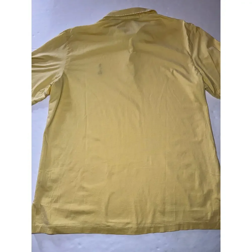 Polo Golf Ralph Lauren Shirt Mens Yellow XL Short Sleeve Lamp Post Collection
